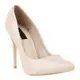 Elegante Damen High Heels Spitze Pumps Lack Metallic Stiletto Samt Glitzer Nieten Abend Business Schuhe 142130 Nude Lack 38 Flandell