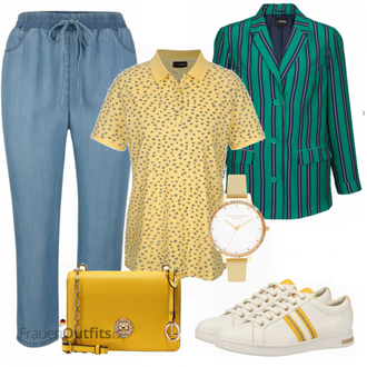 Outfit mit Grau Sneaker Geox "MM Perfekte Grosse Größen Outfits"