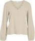 VILA VICLIO V-NECK L/S BLOUSE Dames Top - Maat 40