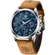 BY BENYAR Uhren Herren Armbanduhr Herren Chronograph Analog Quarz Wasserdicht Braunes Lederarmband Herrenuhr Leuchtende Datum Mode Lässig Business-Kleid Uhren Elegantes Geschenk fur Männer