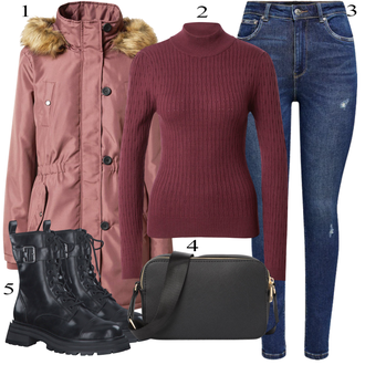 Poletje outfit mit Temno modra/Modra Kavbojke z Razporkom/Usnjena Jakna/Usnjene Čevlje/Zimska jakna/Kavbojke na Poteg/Push up Kavbojke/Kavbojke Visokega Pasu/Kavbojke z Luknjo/Usnjene jakne/Ženske 7/8 Kavbojke/Gležnarji Only "Obleka za jesen"