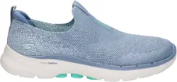Skechers Go Walk 6 Dames Instappers - Blauw - Maat 39