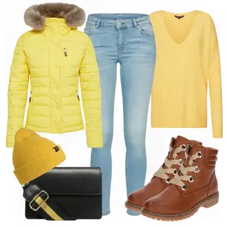 Outfit mit Gelb Sommerjacke Superdry "Gelb"