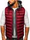 BOLF Herren Weste Bodywarmer Steppweste Daunenweste Funktionsweste Vest Ärmellose Sportweste Kapuzenweste Wärme Freizeit Outdoor Slim Fit Modellauswahl S-West B2679 Weinrot M [4D4]