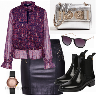Outfit mit Lila Tigha "Carina"