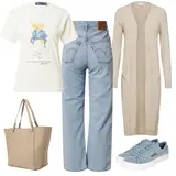 Wide Leg Jeans mit Patches Outfits image