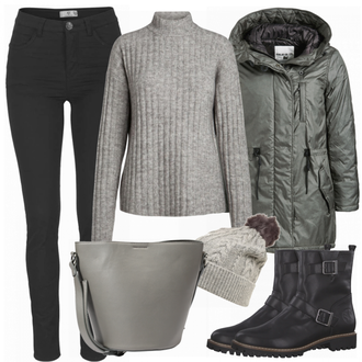 Outfit met grijs Khujo "Stijlvol"