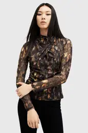 Majica TIA MESH TOP enska, rna barva, W126JB