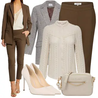 Outfit mit Rosa/Weiß/Beige/Braun/Rot Schuh High Heel Pumps/Hochfrontpump/Eleganter Schuh/Bequemer Pump Steve Madden "Eleganter Look"