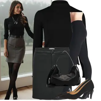 Zomer Sollicitatiegesprek Outfit met zwart/bruin Pump Lage Hak/Zakelijke Schoen/Comfortabele pump/Vintage Pomp/Elegante Schoen/Hakken Pumps/Pump met hoge voorkant Kazar "Modieuze lente-outfit"