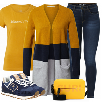 Outfit mit Gelb T Shirt Marc O'Polo "Outfits für jeden Tag"