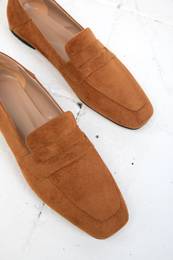 Tan Suede Women's Ballerinas (19674)