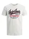 JACK & JONES T-Shirt rot / schwarz / weiß