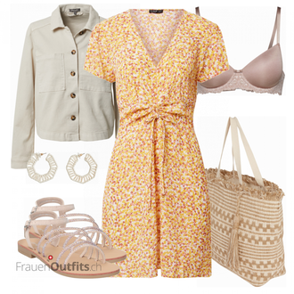Outfit mit Beige Bh Calida "Modischer Sommer Look"
