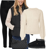 Winter Outfits zwart Mouwloos voor Dames image