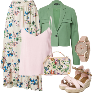 Outfit mit Rosa/Beige/Blau Uhr Lacoste "Sommerliches Freizeit Outfit"
