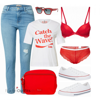 Outfit mit Weiß Sneaker Converse "Modischer Sommer Look"