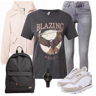 Outfit mit Weiß/Grau Schuh Sneaker WODEN "Toller Look für den Frühling"