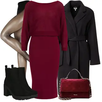 Outfit sa Crna/Tamnosiva Zimski Kaput Vuneni kaput/Dugi kaput/Vuneni Kaput/Baloner/Kaput od Kašmira/Dugi Kaput/loden kaput/Midi Kaput/Scuba Kaput Only "Jesenski Outfiti"