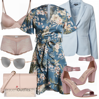 Outfit mit Beige Bh Calida, Beige Unterhose Calida "Sommer Look für die Party"