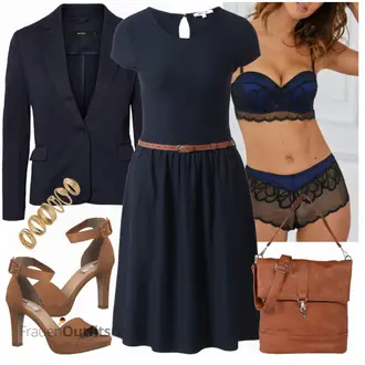 Outfit mit DunkelBlau/HellBlau/Blau Lederjacke/Blazerjacke/Blusenblazer/Boyfriend Blazer/Lässiger Blazer/Baumwoll ­Blazer/Eleganter Blazer/Strick­blazer/Kurzblazer/Sweatblazer/Lederjacke für Männer/Lederjacke VERO MODA "Leichtes Outfit"