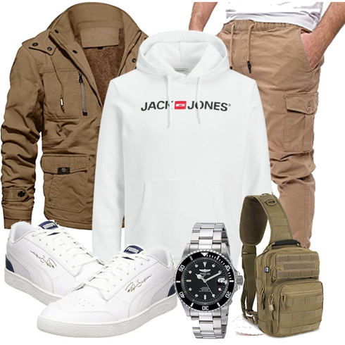 Grün Jacke Winter Parka MAGCOMSEN kombinieren