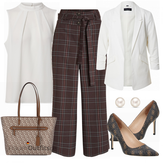 Schicke Outfits mit Schwarz Hose Große Größe Vila "Schickes Business Outfit"