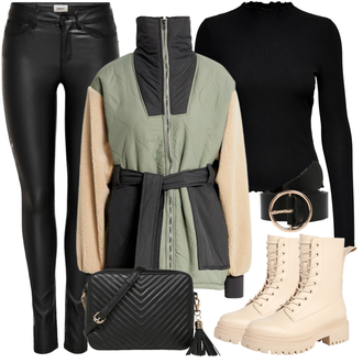 Outfit mit Schwarz Sommerjacke Neo Noir "Outfit für den Winter"