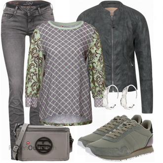 Outfit mit Grau Schuh Sneaker WODEN "Outfit für den Frühling"
