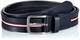 Tommy Hilfiger Herren CORPORATE CENTER STRIPE BELT 3.5CM Gürtel, Blau (Tommy Navy 413), 100