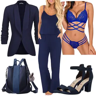 High Heels Outfit mit Schwarz Sommer Schuh/Eleganter Schuh/Spangenschuh/Bequemer Pump/Sandalen Mit Blockabsatz Tamaris "Schickes Business Outfit"