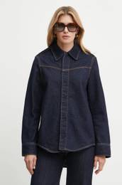Jeans srajca enska, mornarsko modra barva, 1424DSH006123A