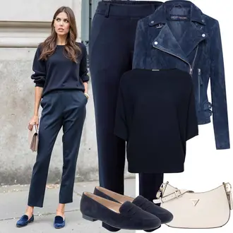 Na Procházku Outfit s Tmavě modrá/Modrá Tom Tailor Denim "Jarní Outfit"Look: Běhání, Na Procházku, Volný čas, Kriket