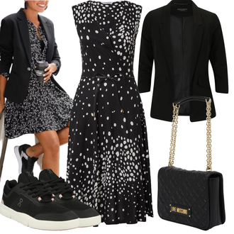 Outfit mit Beige/Schwarz/Rosa/Creme Nockenschuh/Fitnessschuh/Gymnastikschuh/Joggingschuh/Trainingsschuh/Zumba-Schuh/Sneaker Low/Schmaler Sneaker/Teddy Sneaker/Sommer Sneaker ON "Modischer Sommer Look"