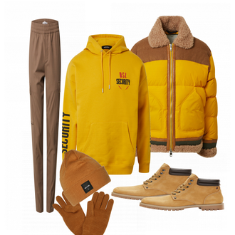 Outfit mit Braun Stiefel Jack & Jones "Alltags Outfits"