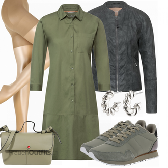 Outfit mit Grau Schuh Sneaker WODEN "Schönes Frühlingsoutfit"