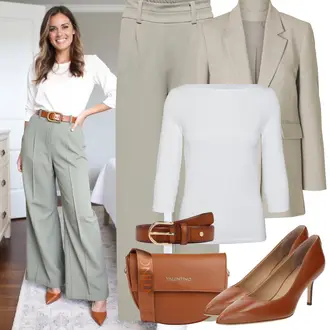 Été tenues avec Beige/Kaki/Marron/Gris Manteau/Blazer Boyfriend/Veste en cuir pour hommes/Blazer Élégant/Blazer Long/Blazer Oversize/Veste en Cuir pour Homme/Veste en Cuir SELECTED FEMME "Tenue de printemps"