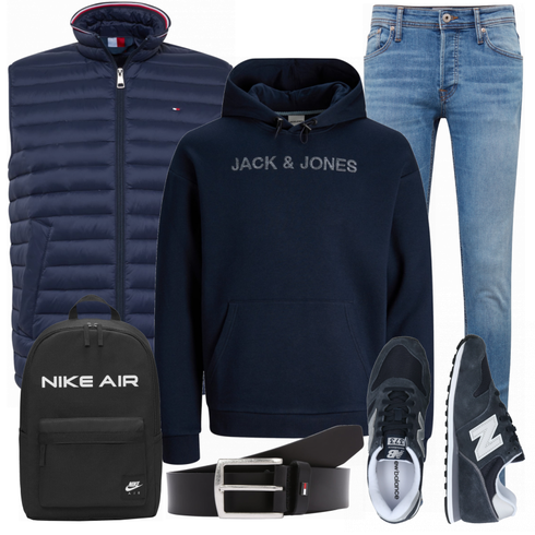 Blau Rucksack Nike Sportswear kombinieren
