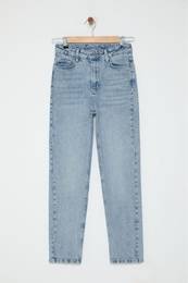 Light Blue High Waist Slim Mom Jeans