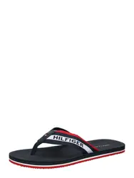 TOMMY HILFIGER Zehentrenner nachtblau / weiß / rot