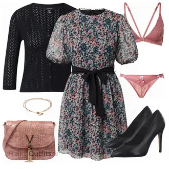 Party Outfits mit Schwarz Strickjacke VERO MODA "Cool für die Party"