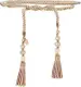 HALLHUBER Gürtel beige / gold / perlweiß