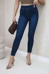 Kalhoty z tmavho denimu s mal
