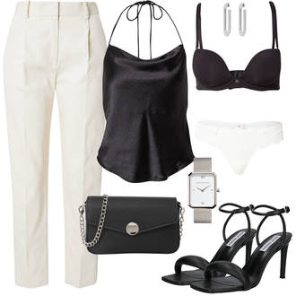 Business Outfits mit Weiß/Rosa/Creme Panty Brazilian-slip/Unterteil/Klassischer Slip/Miederhose/Transparenter Slip/Ouvert Slip/Slip/String/Panty/Taillenslip boux avenue "Elegantes Sommer Outfit"