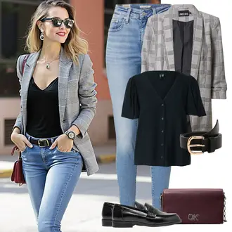 Winter Outfit mit Hellblau Lederjacke/Ankle Boot/High Waist Jeans/Jeans mit Schlitz/Push up Jeans/Schlupfjeans/Cuir Chaussures/Winterjacke levi's ® "Frühlingsoutfit"
