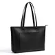 Fancy Forest Tragetasche für Damen, veganes Leder, Schultertasche mit Reißverschluss, für Arbeit, Reisen, Schwarz, Medium