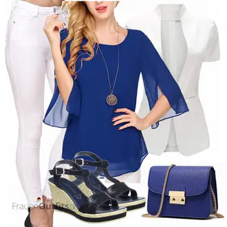 Schicke Outfits Geburtstag mit Blau/Dunkelblau Tasche Für Hochzeit/Schultertasche/Brieftasche/Schulranzen/Kleine Tasche Honeymall "Schickes Business Outfit"Look: Schule, 30 Geburtstag, Gala, Muttertag, Fasching, Oper, 40 Geburtstag, Strandtag, Electro, 50 Geburtstag, Geburtstag