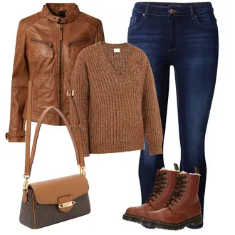 outfit mit Oranžna/Rjava Klasični škorenj/Gležnar na Vezalke/Bojni Škorenj/Vintage škorenj/Vintage Gležnjar Dr. Martens "Obleka za pomlad."