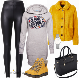 Outfit mit Gelb Stiefel Rieker "Cooler Freizeitlook"