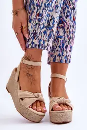 FB2 Women's Wedge Sandals Beige Kendall